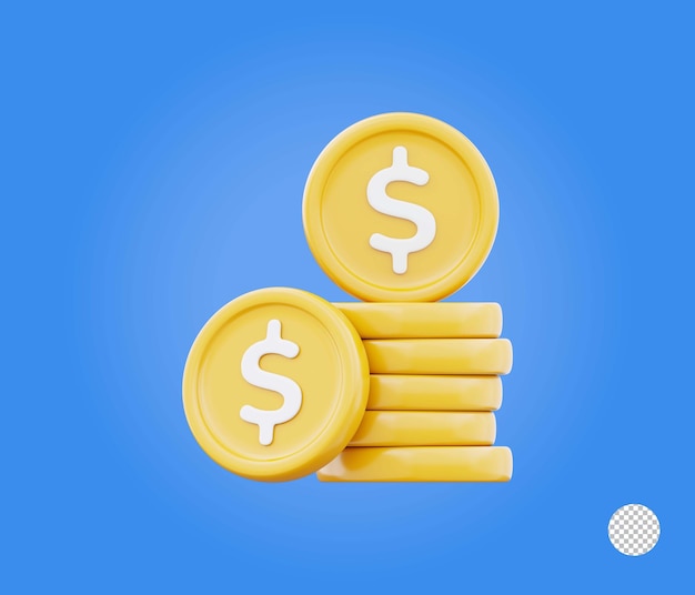 currency stack of dollar coins icon illustration concept of dollar coin stack representing wealth