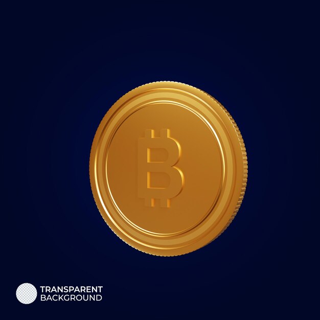 通貨記号 Bitcoin 3 D イラストレーション