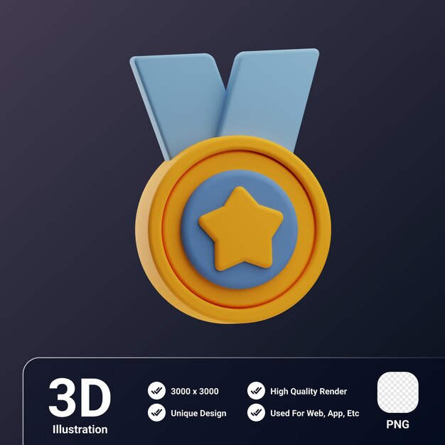 PSD 3d-иллюстрация достижения объекта биографических данных