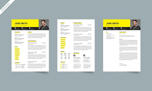 Curriculum vitae template resume design