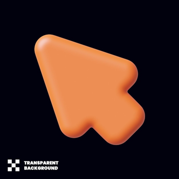 Cursor Arrow Pointer Icon In 3D Render