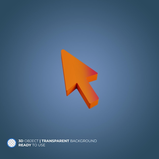 PSD cursor icon isolated 3d render illustration