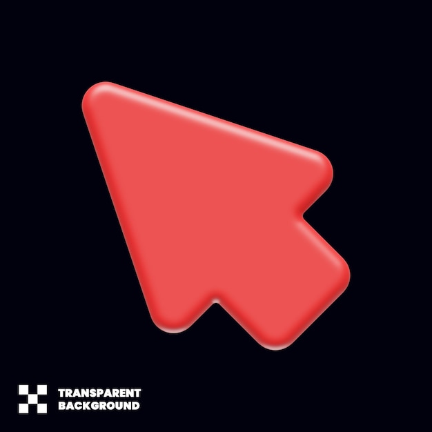 cursor pointer arrow icon in 3d render
