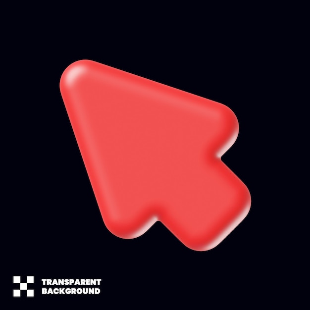 cursor pointer arrow icon in 3d render