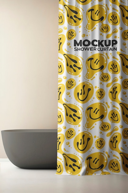 Curtain shower mockup