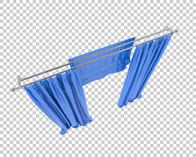 Curtains isolated on background 3d rendering illustration