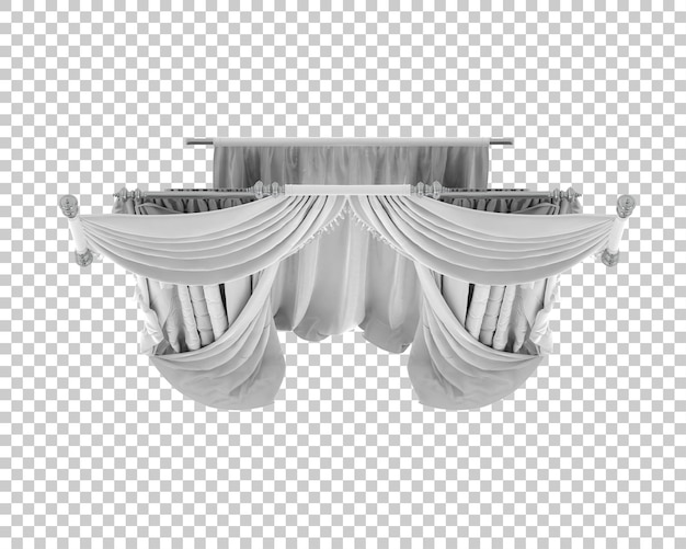 curtains isolated on transparent background 3d rendering illustration