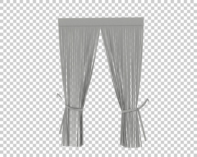 PSD curtains isolated on transparent background 3d rendering illustration