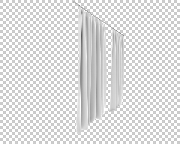 PSD curtains isolated on transparent background 3d rendering illustration