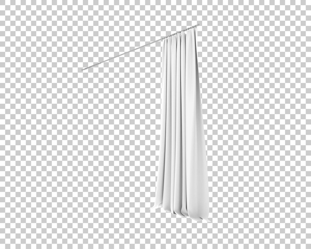 PSD curtains isolated on transparent background 3d rendering illustration