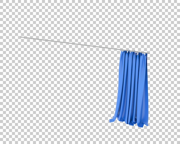 PSD curtains isolated on transparent background 3d rendering illustration