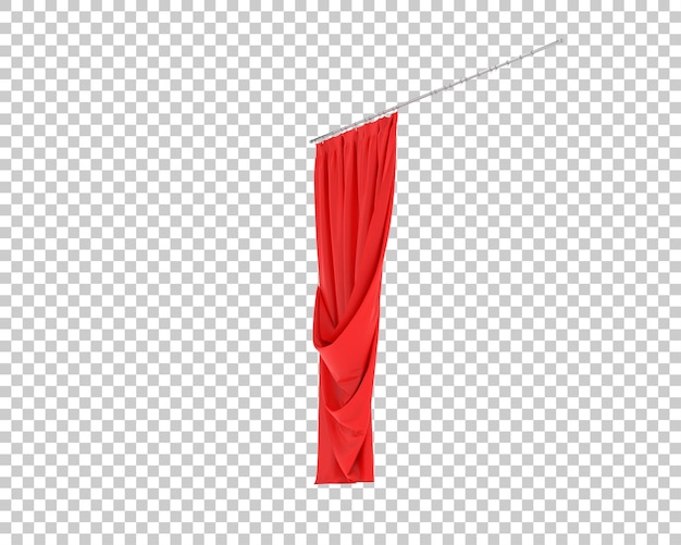 curtains isolated on transparent background 3d rendering illustration