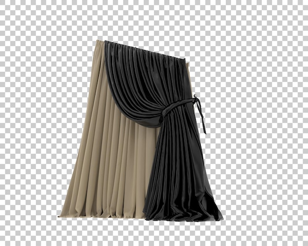 PSD curtains isolated on transparent background 3d rendering illustration