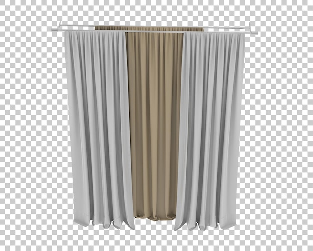 PSD curtains isolated on transparent background 3d rendering illustration