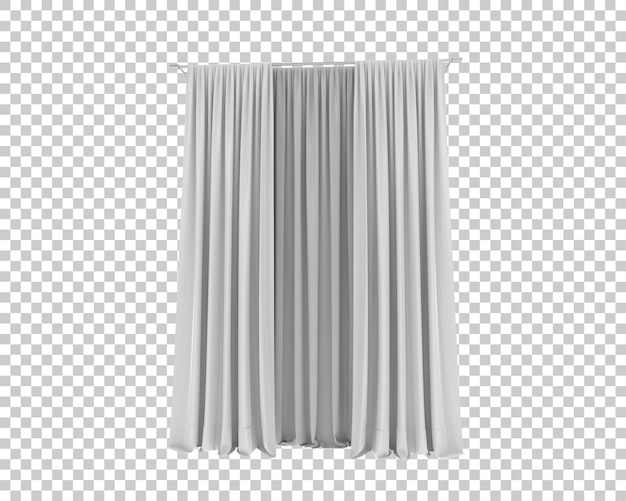 PSD curtains isolated on transparent background 3d rendering illustration