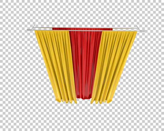 PSD curtains isolated on transparent background 3d rendering illustration