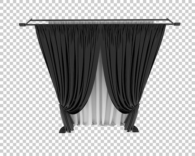 PSD curtains isolated on transparent background 3d rendering illustration