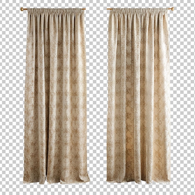 PSD curtains isolated on transparent