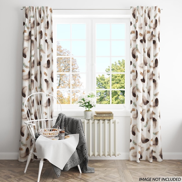 Curtains mockup