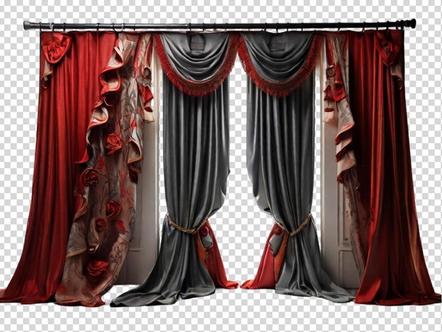 PSD curtains set png