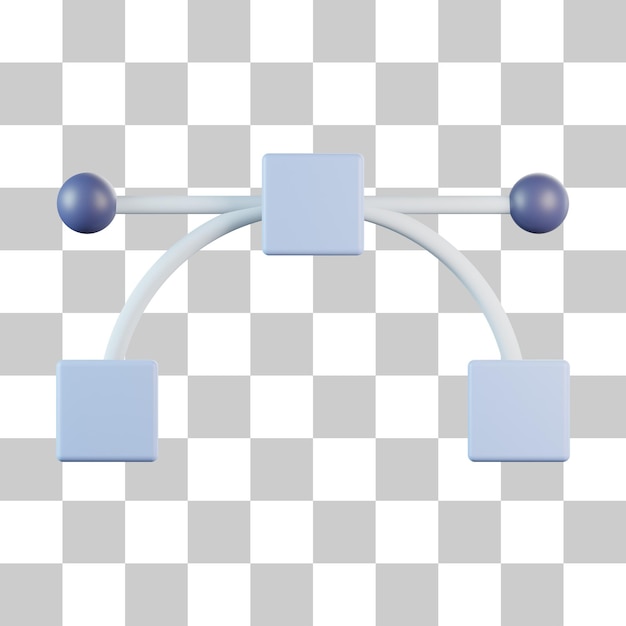 PSD 곡선 벡터 경로 3d 아이콘