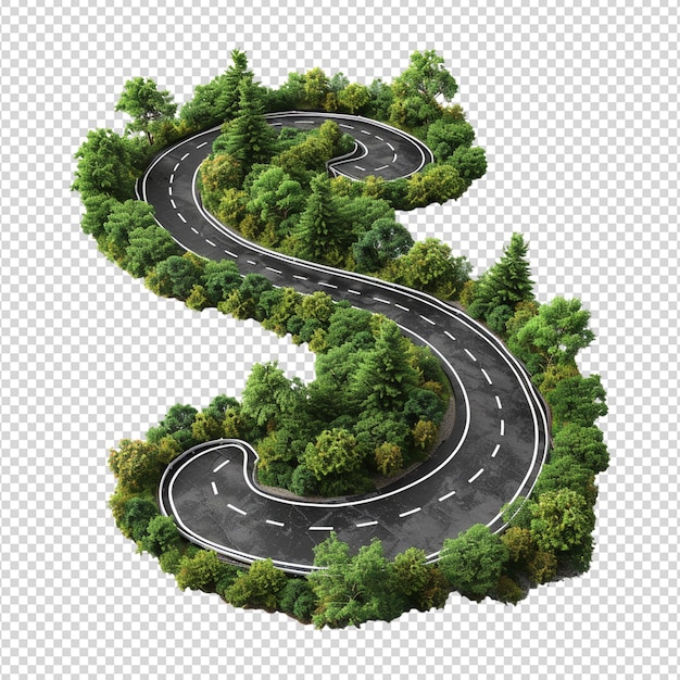 PSD curved road png