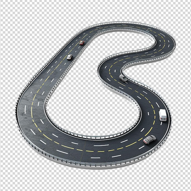 PSD curved road png