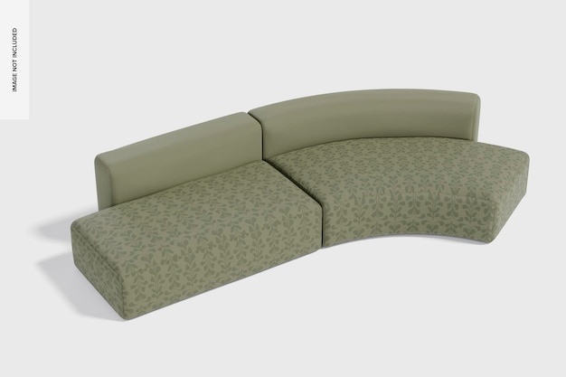 Curved sofas mockup