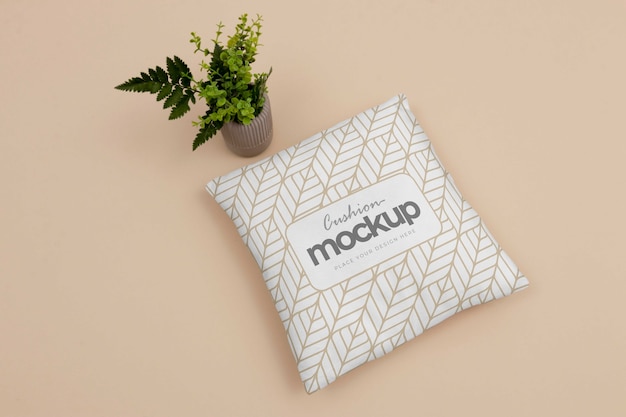 Cushion fabric design mockup