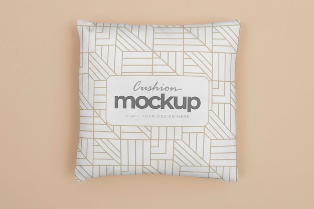 Cushion fabric design mockup