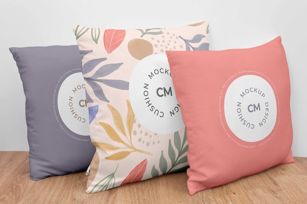 Cushion fabric design mockup