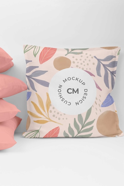 Cushion fabric design mockup