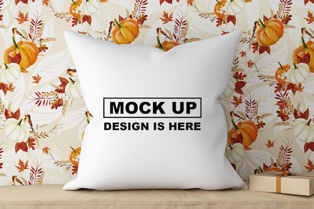 Cushion mockup white pillow mockup