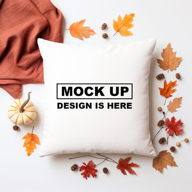 PSD mockup di cuscino mockup del cuscino bianco