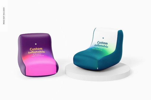 Custom inflatable chairs mockup, perspective