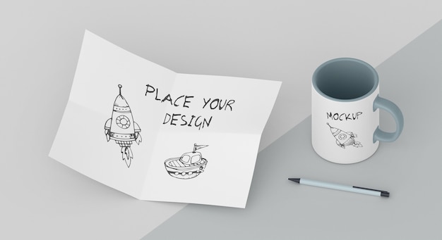 Custom mug mock-up composition