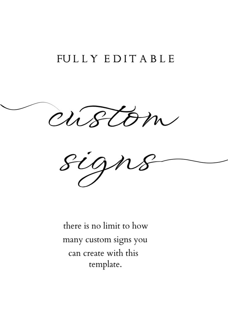 PSD custom signs fully editable template