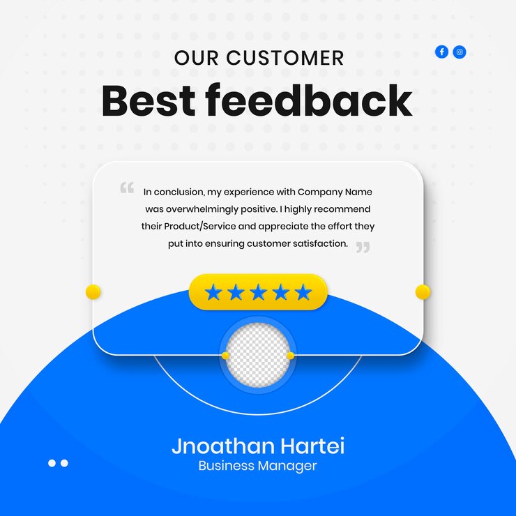 PSD customer feedback testimonial social media post web banner template