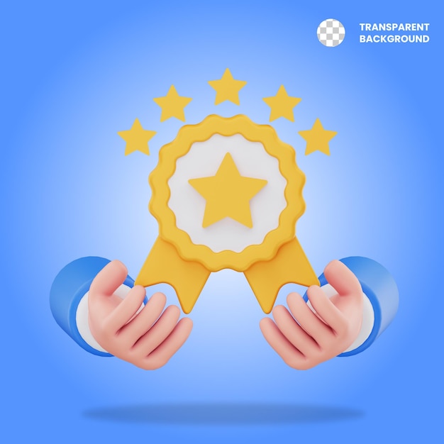 customer rating 3d icon illustration