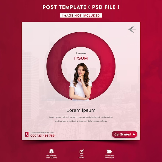 Customer review instagram post and social media template premium psd template