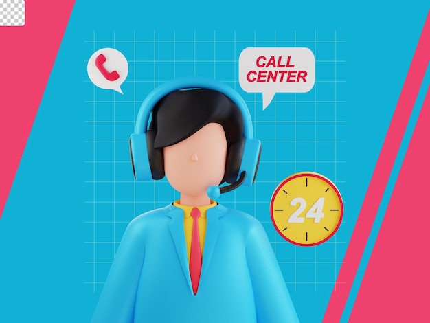 PSD customer service 3d icon