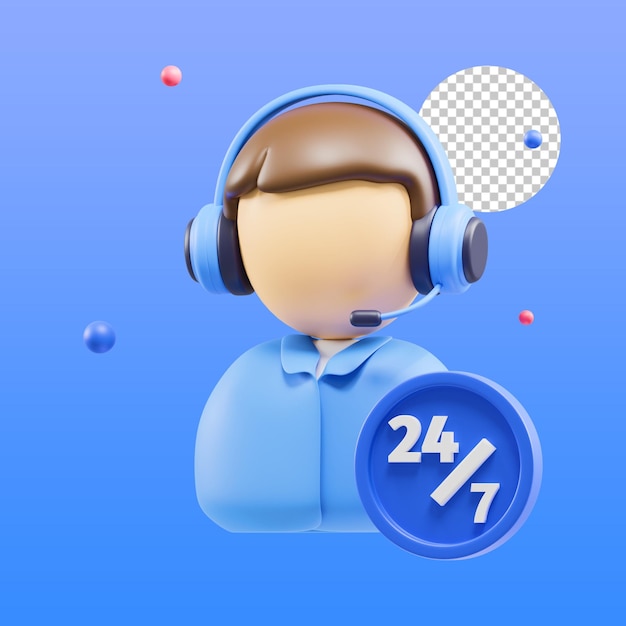 PSD customer service 3d illustration