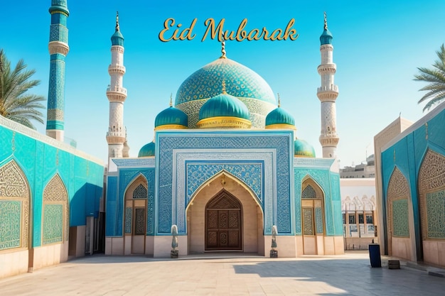 PSD banner personalizzabile per l'eid mubarak