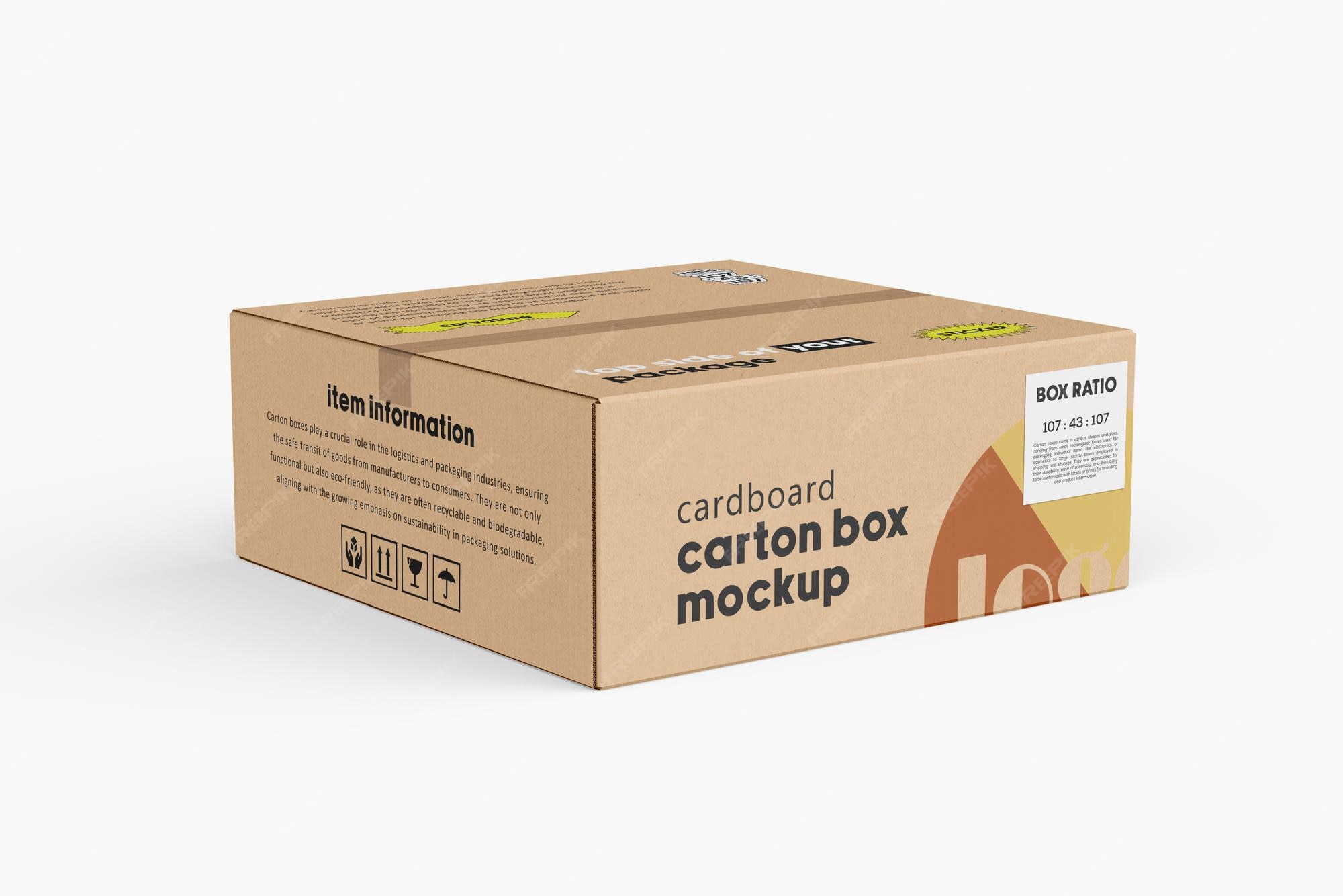 customizable cardboard box mockup realistic brand marketing 475259 2995