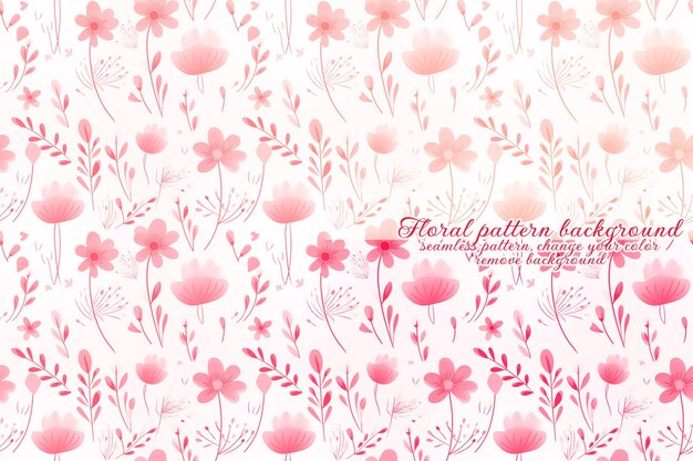 PSD customizable floral pattern on transparent background red and orange tones