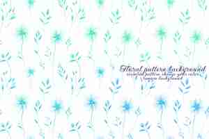 PSD customizable floral pattern with blue and lavender tones