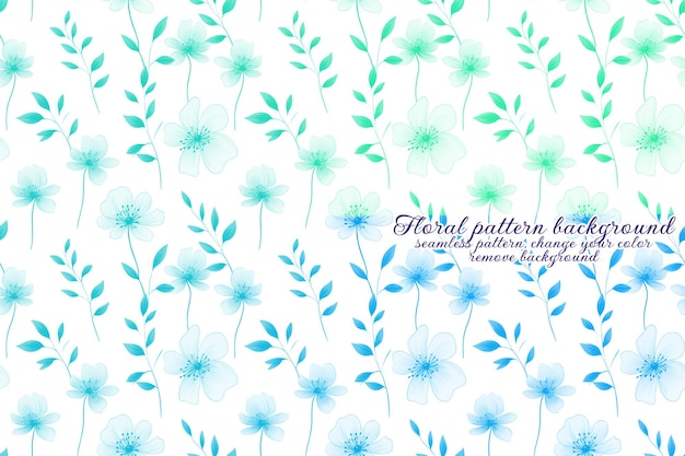 Customizable floral pattern with blue and lavender tones