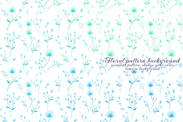 Customizable Floral Pattern with Blue and Lavender Tones