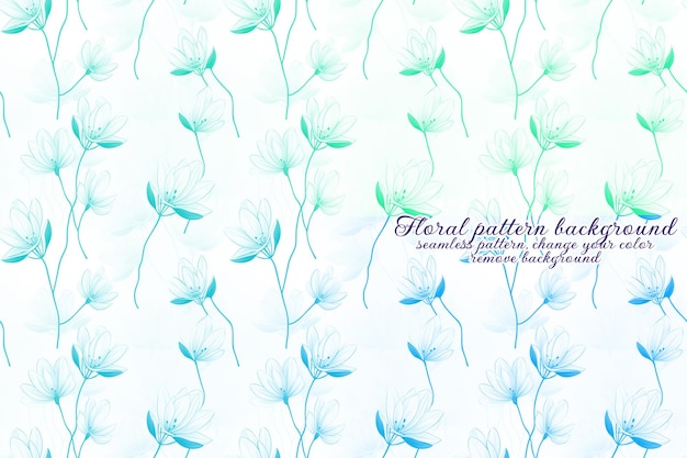 customizable floral pattern with blue and lavender tones