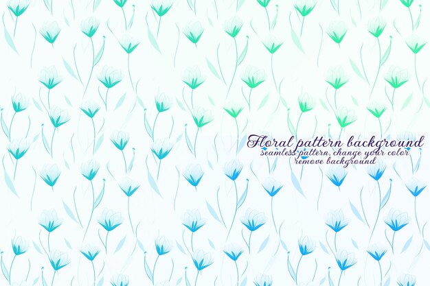 Customizable floral pattern with blue and lavender tones